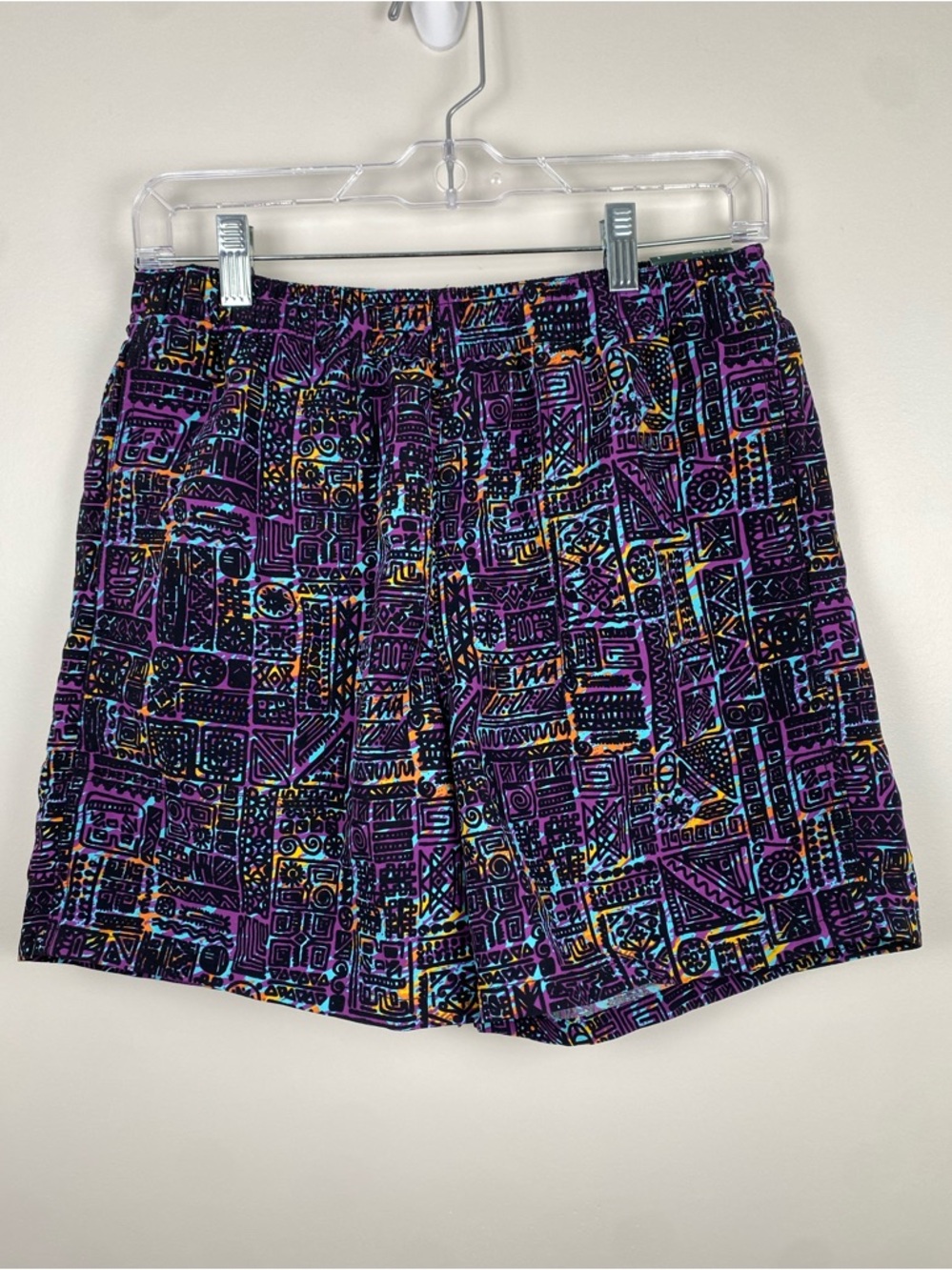 NWT Alpine Design Men's 5" Nylon Pull On Shorts Aztec Geometric Pattern Small